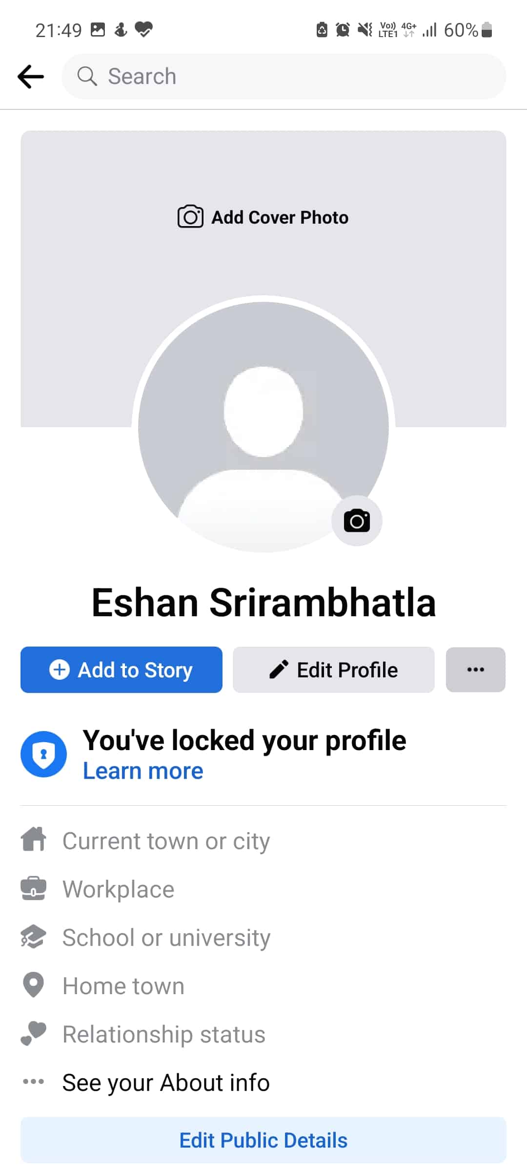 Facebook Lock Profile