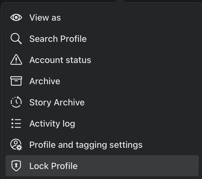 Facebook Lock Profile