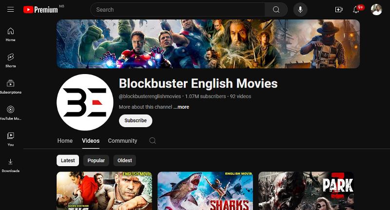 Blockbuster English Movies