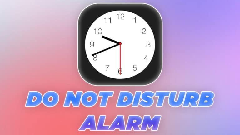 DND ALARM iPhone