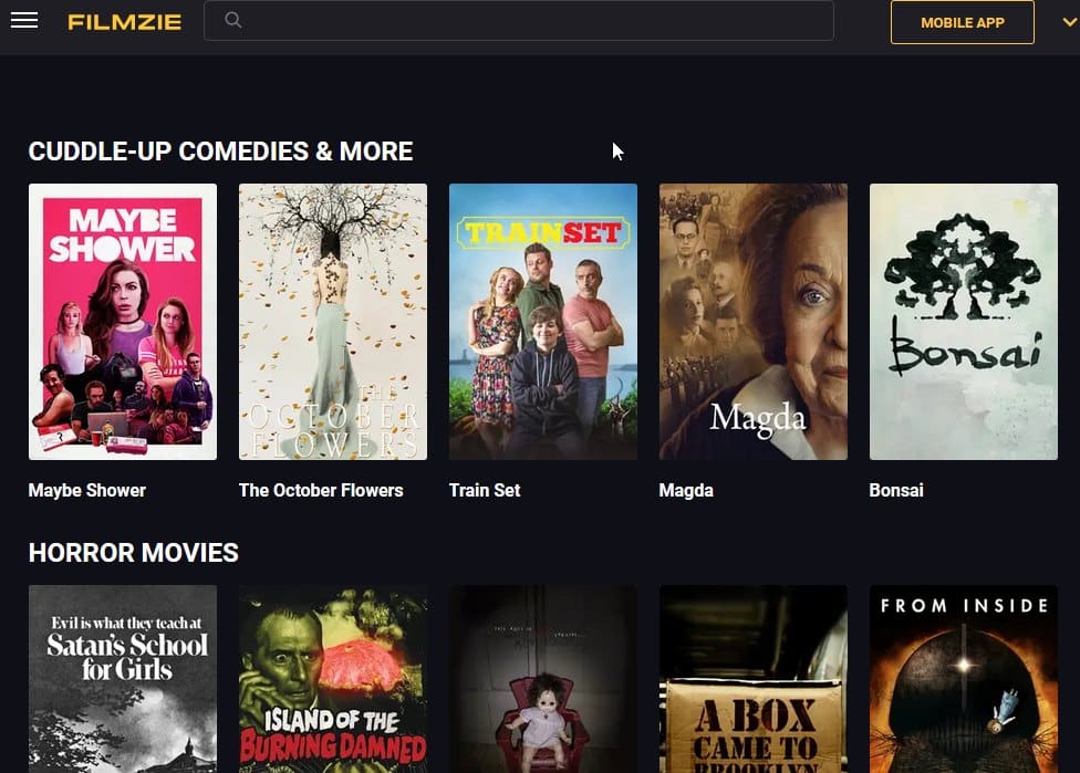 Watch movies on Filmzie