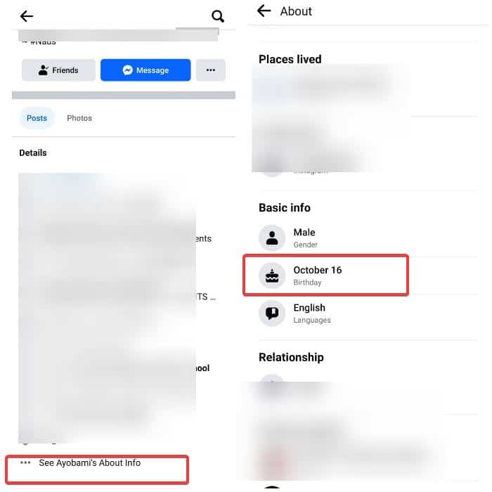 Find someone's birthday online using Facebook