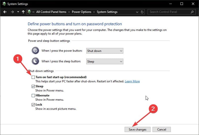 Fix system thread exception error