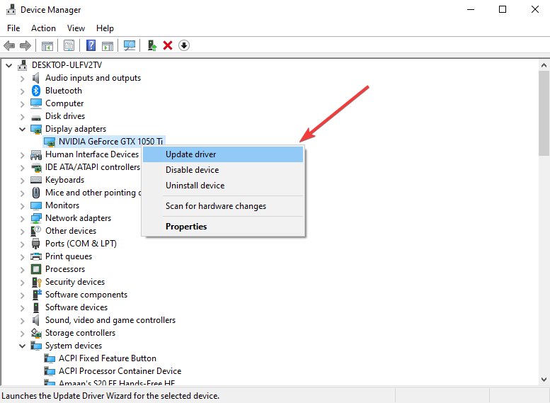 Fix system thread exception error