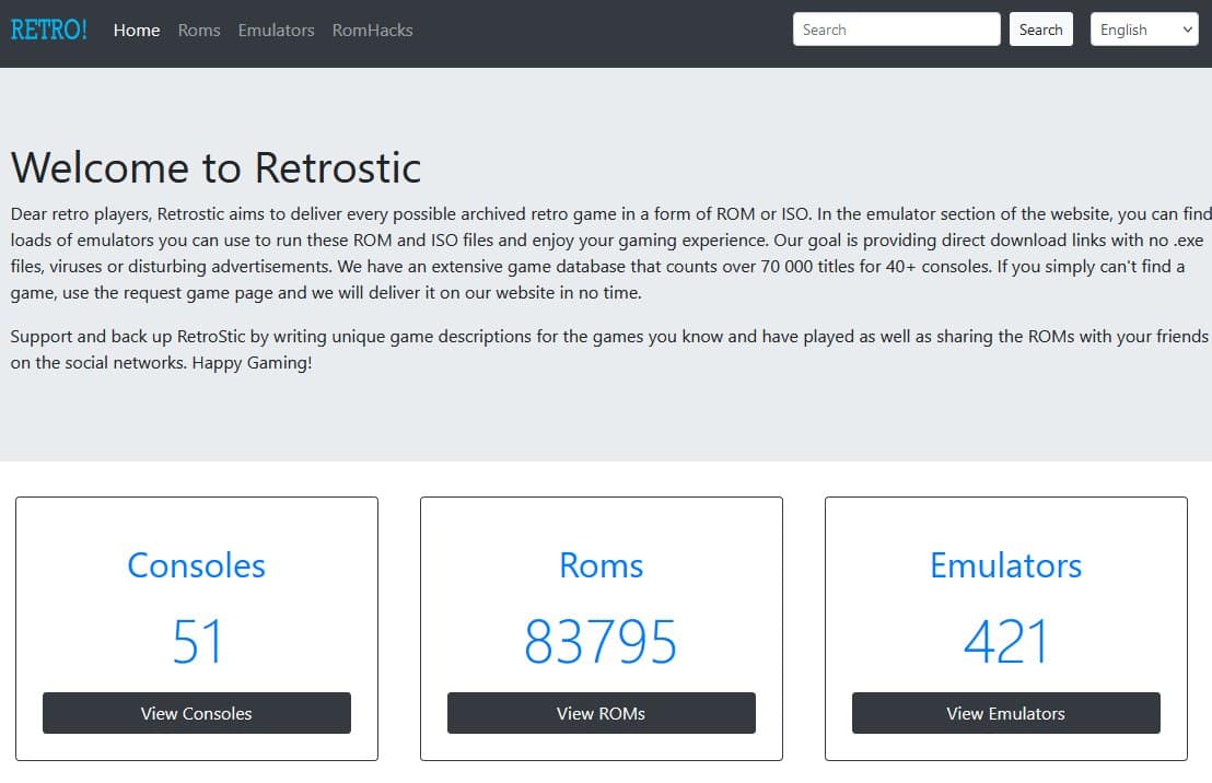 Retrostic a good ROM site