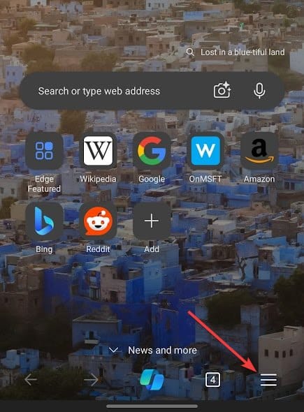 Sync Microsoft Edge on Android