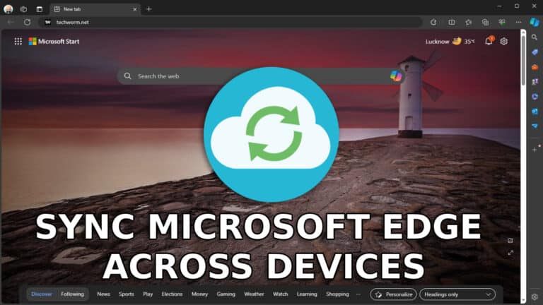 Sync Microsoft Edge across devices