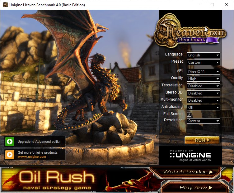 Unigine Heaven App for GPU benchmark