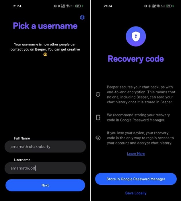 Beeper app