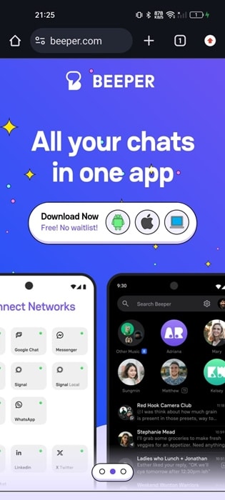 download & install the Beeper app