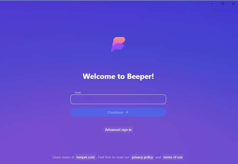 download and install Beeper on your computer