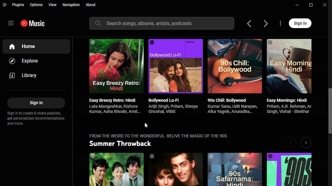 YouTube Music Desktop app