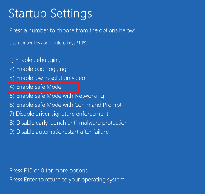boot in safe mode windows