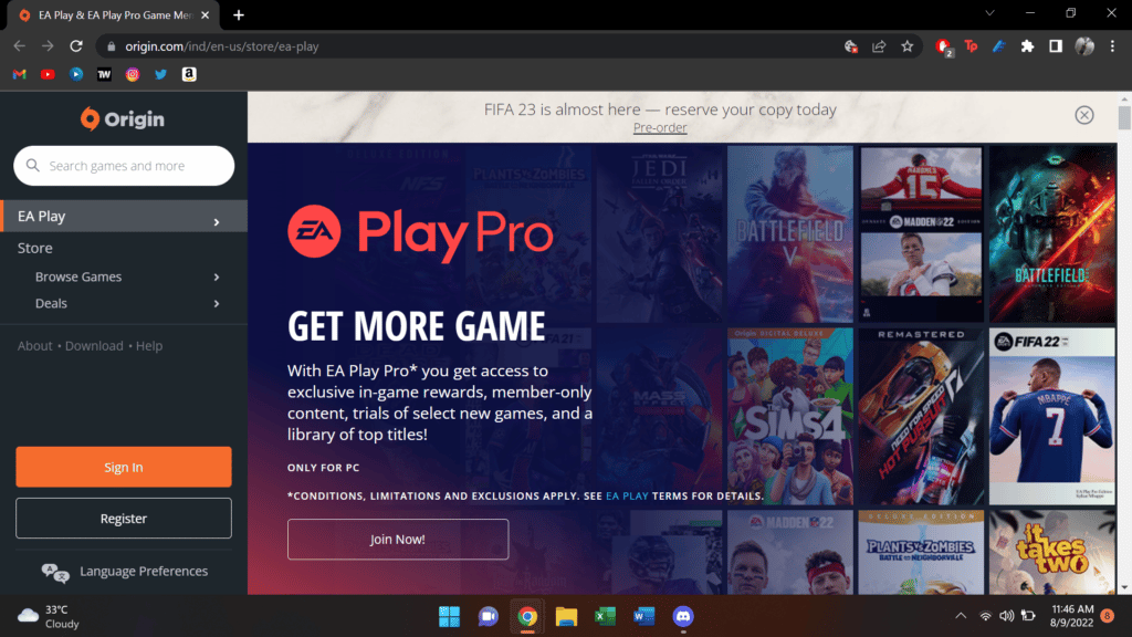 Best Websites to download PC Games: Origin