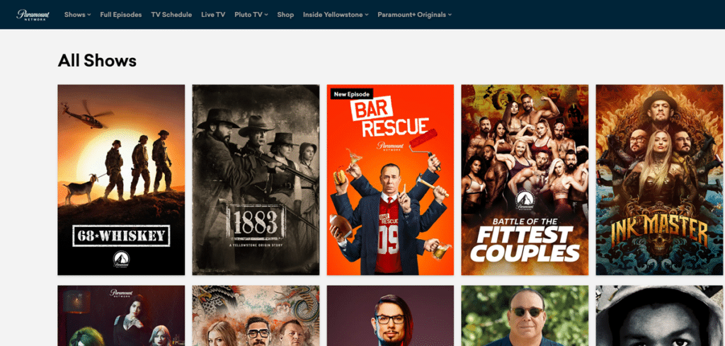 paramount network original shows