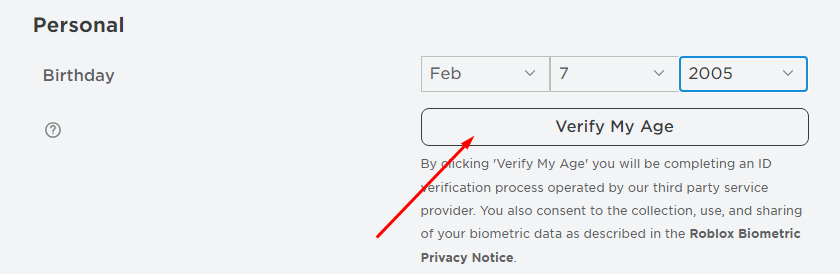 Verify Age Roblox
