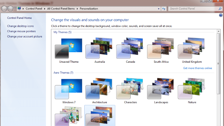 Windows 7 Themes